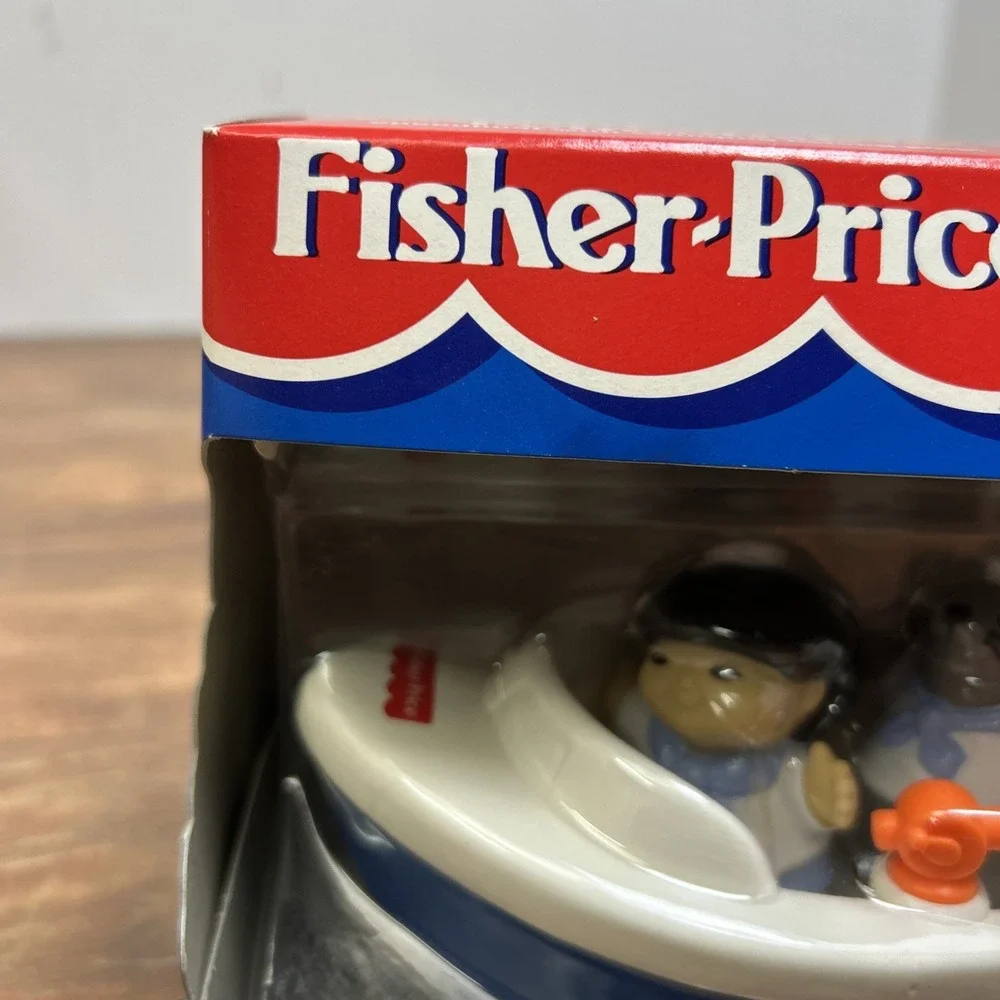 VTG 1996 Fisher Price Little People Petmobile Speedboat Fish Rare New #72532